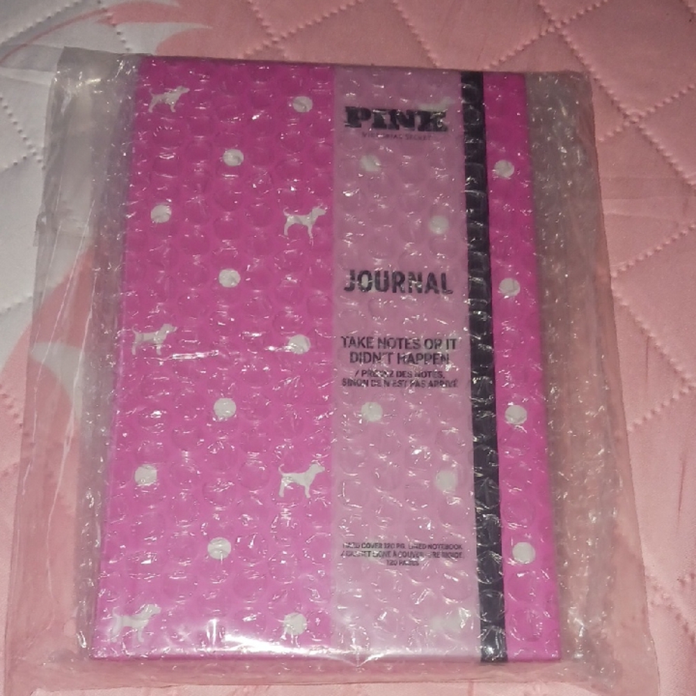 VS PINK: Pink Journal with Polka Dots